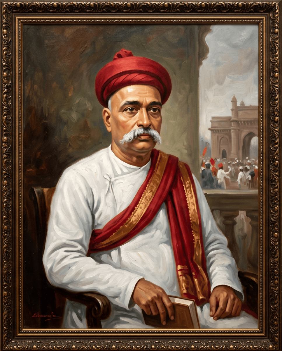 Portrait of Lokmanya Bal Gangadhar Tilak